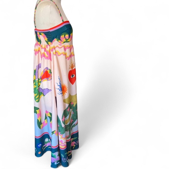 Colorful Maxi Dress with Abstract Print - Picture 4 of 9